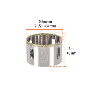 Brocasierra diamante 2-1/2' borde continuo, TRUPER - Imagen 4