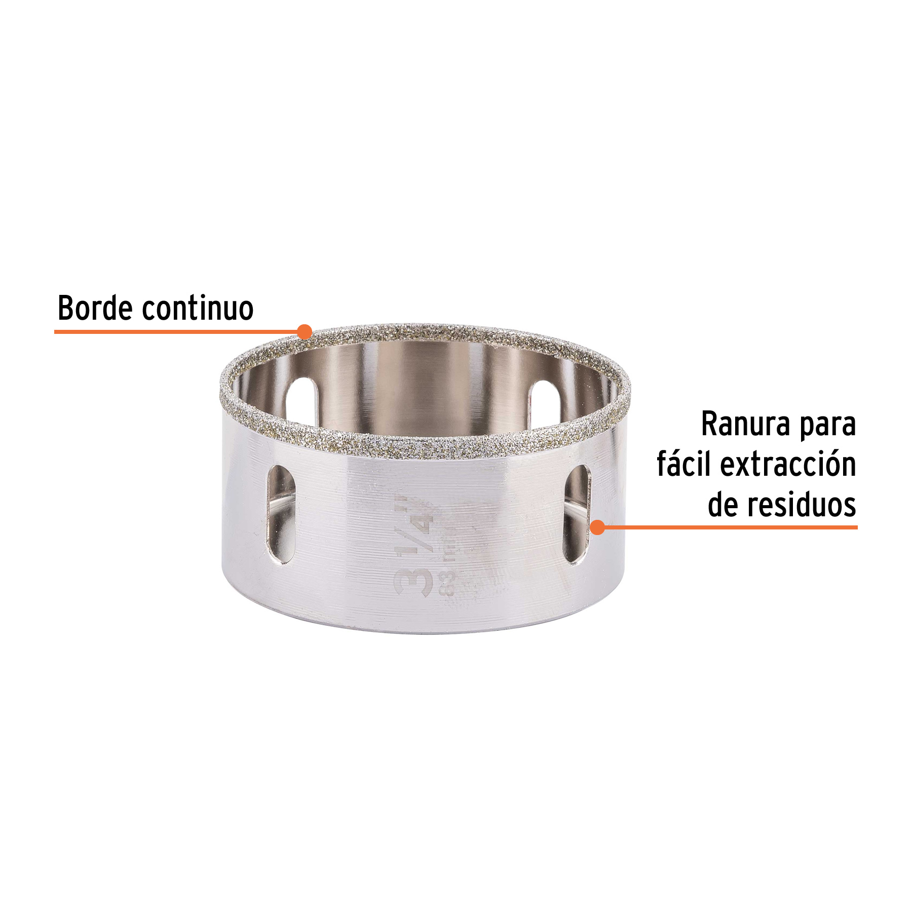 Brocasierra diamante 3-1/4' borde continuo, TRUPER - Imagen 3