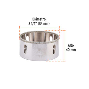 Brocasierra diamante 3-1/4' borde continuo, TRUPER - Imagen 4