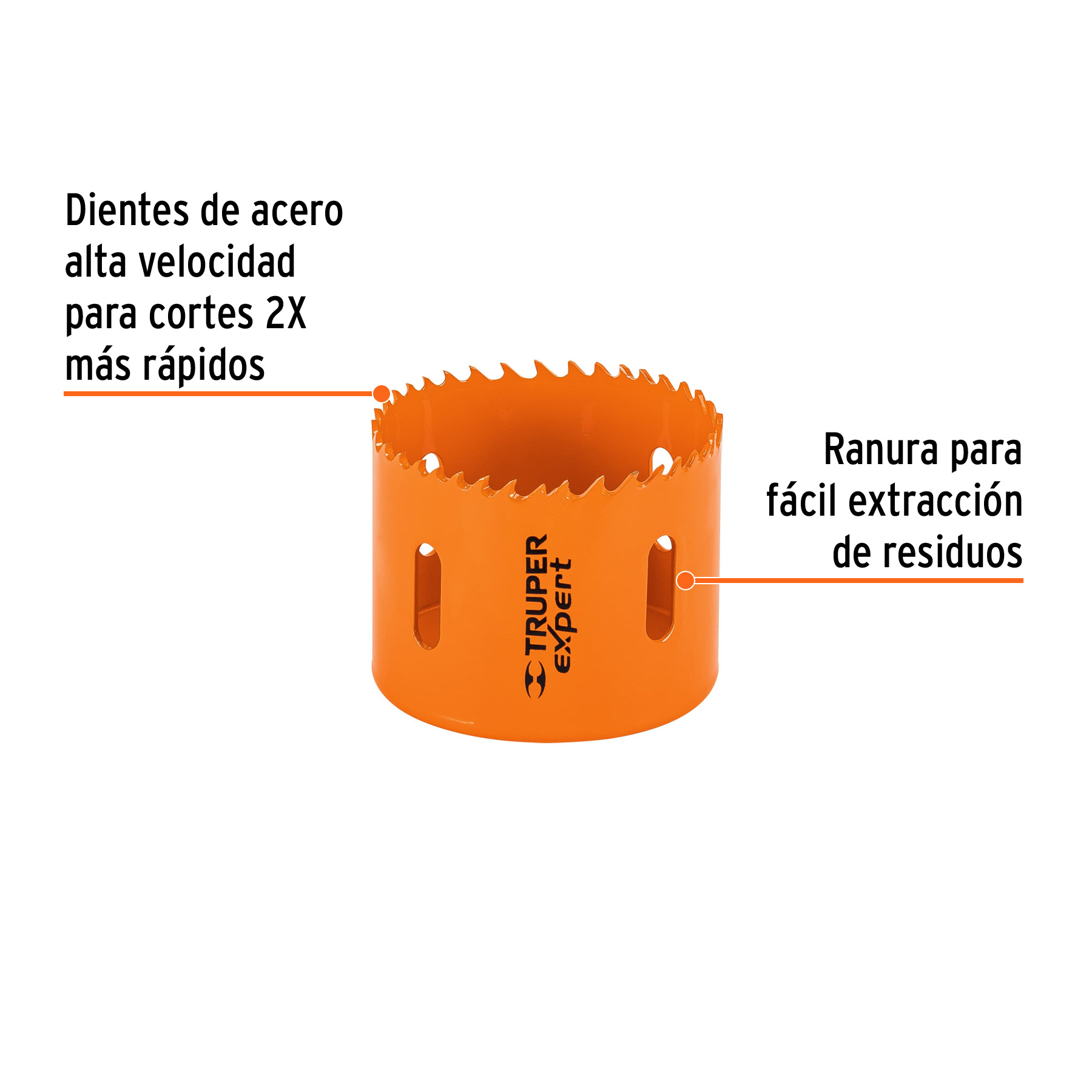 Brocasierra bimetálica 2-1/2', TRUPER EXPERT - Imagen 3