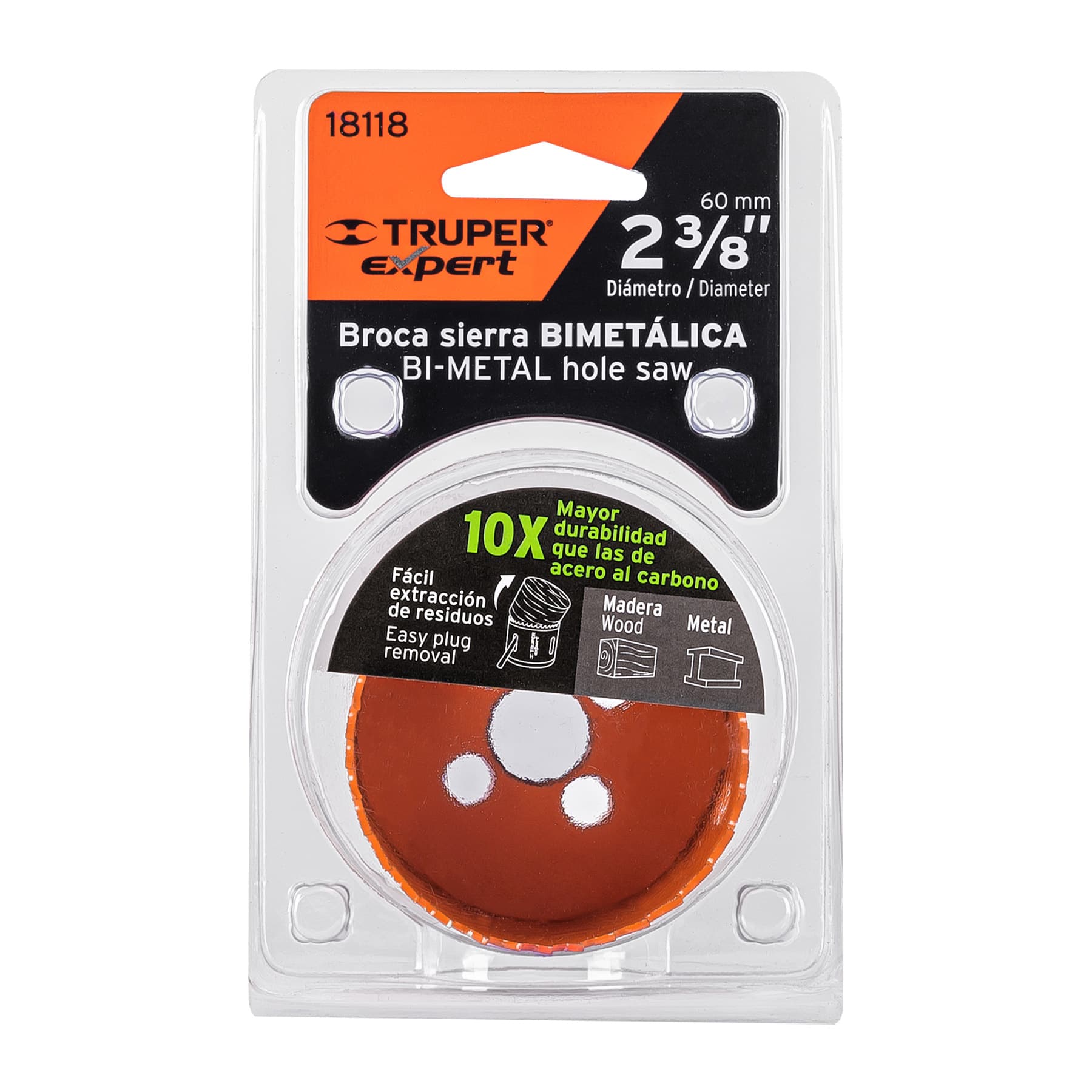 Brocasierra bimetálica 2-3/8', TRUPER EXPERT - Imagen 5