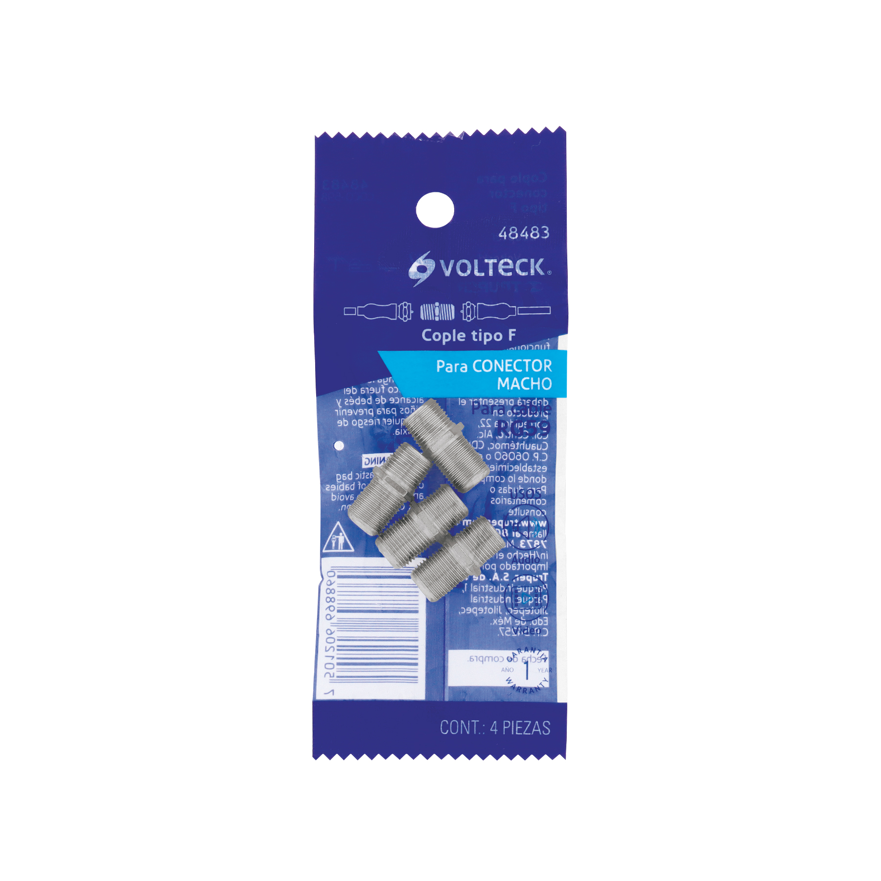 Bolsa con 4 conectores coaxiales RG 59 para conector macho - Imagen 6