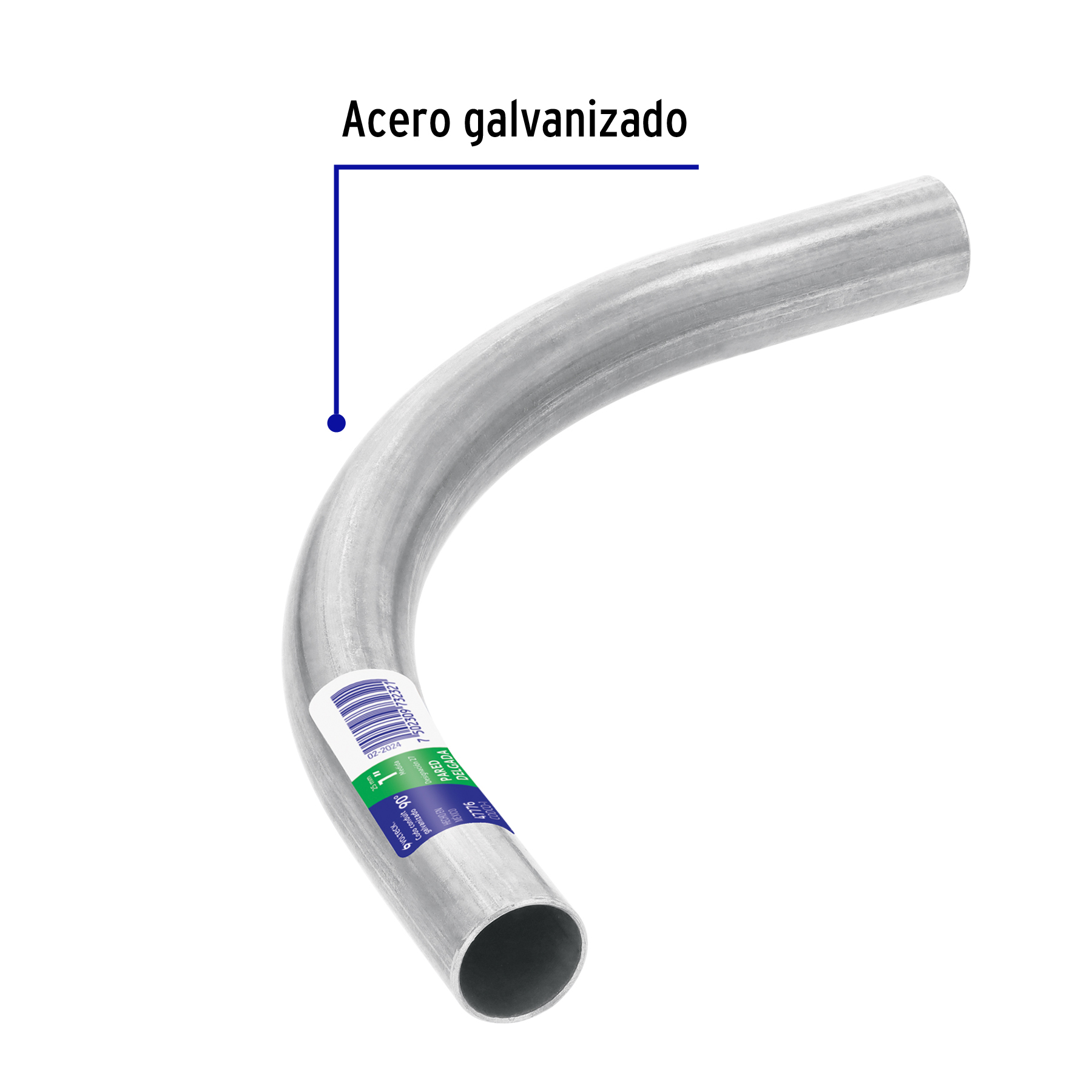 Codo Conduit 90° 1' pared delgada (1.6 mm), et. verde - Imagen 3