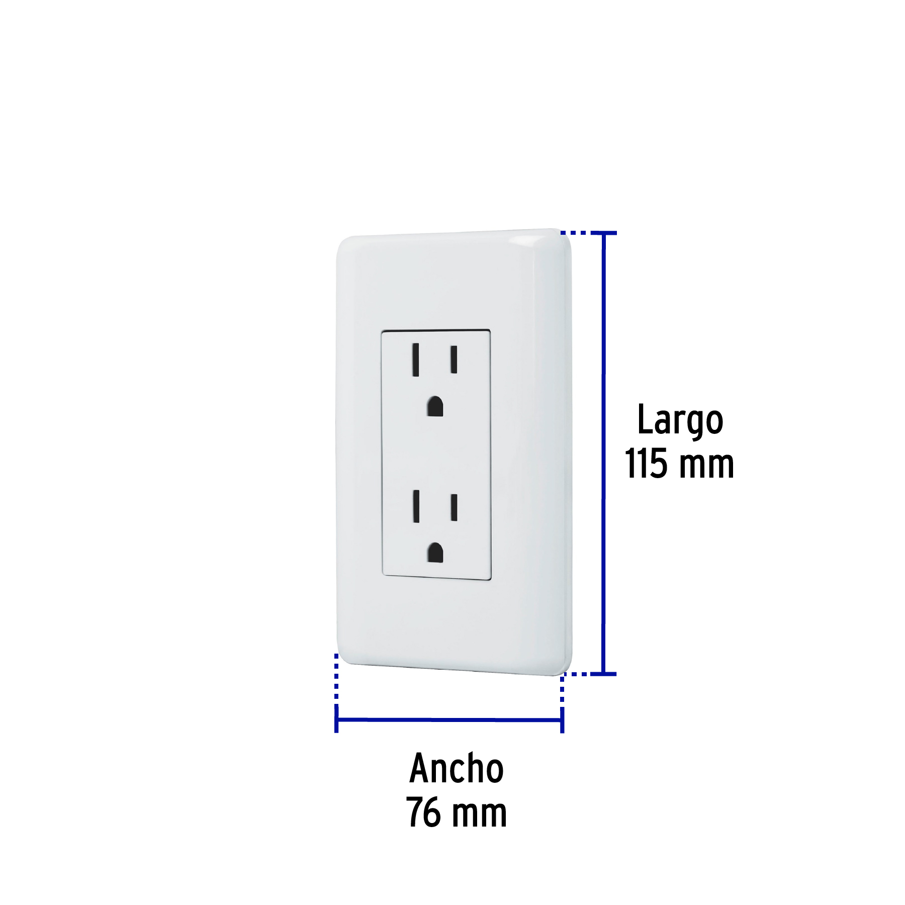 Contacto dúplex, 2 polos + tierra, VOLTECK BASIC - Imagen 4