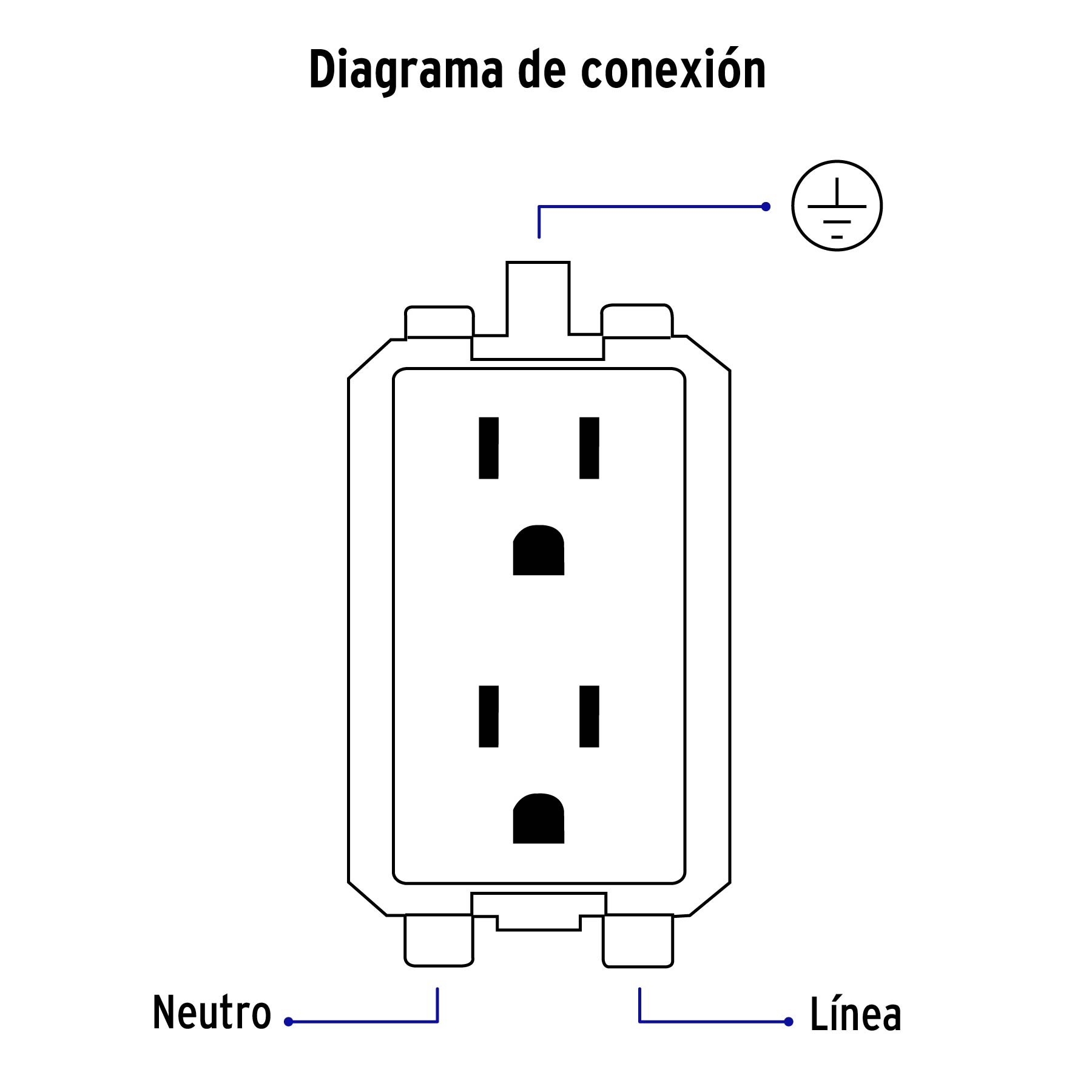 Contacto dúplex, 2 polos + tierra, VOLTECK BASIC - Imagen 5