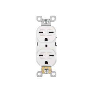 Contacto dúplex, cara de chino, Standard, blanco, VOLTECK