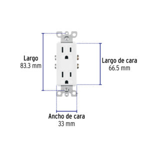 Contacto dúplex, 2 polos + tierra, línea Classic, VOLTECK - Imagen 4