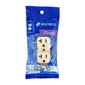 Contacto dúplex, 2 polos 3 hilos, 20 A, Standard, marfil - Imagen 4