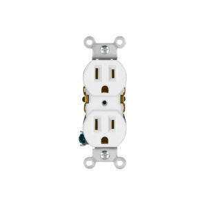 Alternative view of Contacto dúplex, 2 polos 3 hilos, Standard, blanco, VOLTECK