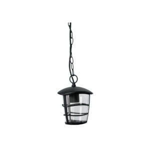 Arbotante tipo farol moderno colgante para exteriores, negro - Imagen 2