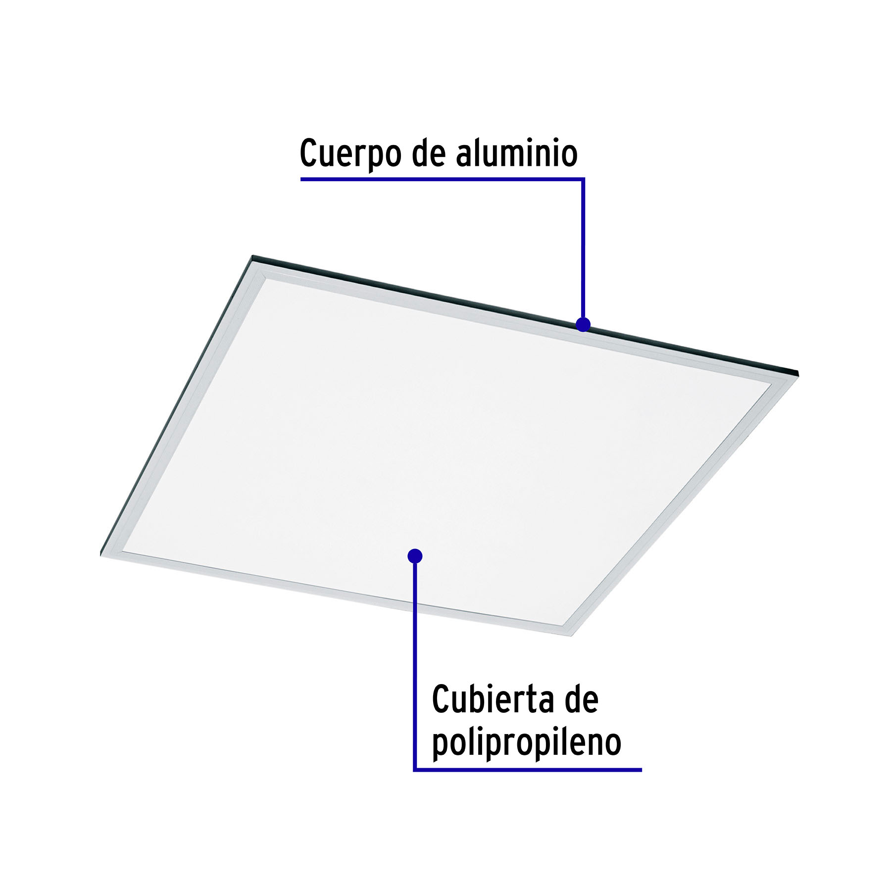 Panel LED 45W 4000K, 60x60 cm, empotrable/colgante VOLTECK - Imagen 3