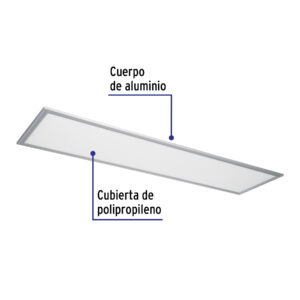 Panel LED 45W 6500K, 30x120 cm, empotrable/colgante, VOLTECK - Imagen 5
