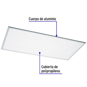 Panel LED 65W 4000K, 60x120 cm, empotrable/colgante, VOLTECK - Imagen 3