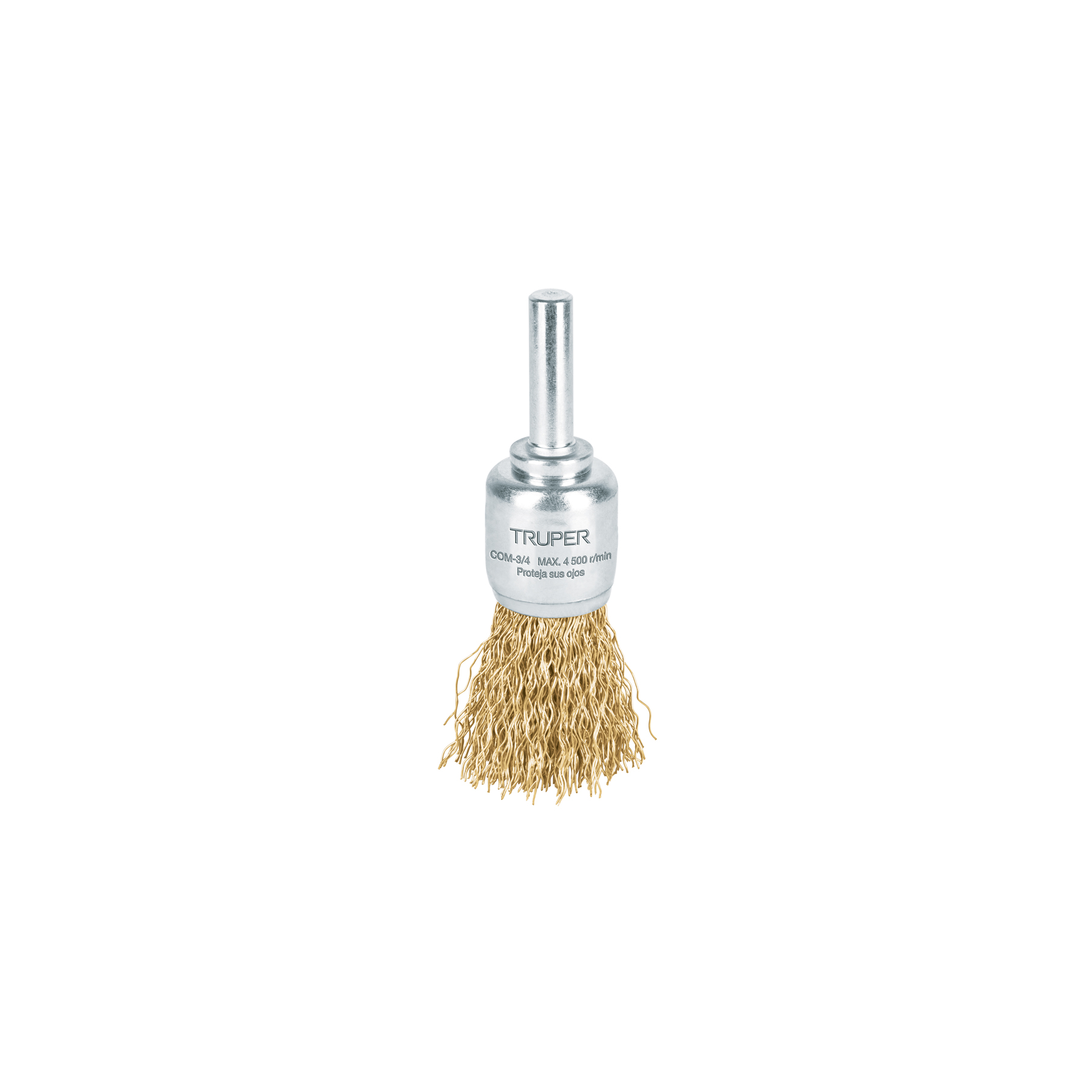 Carda tipo brocha 3/4' alambre grueso para taladro, TRUPER