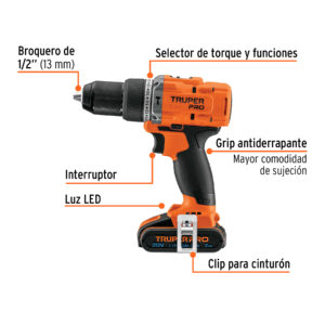 Combo rotomartillo/dest + dest/impacto, 20V, TRUPER PRO - Imagen 4