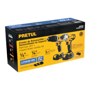 Combo rotomartillo/dest + dest/impacto, 20V, PRETUL - Imagen 7
