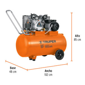 Compresor lubricado, de banda, 120L,4HP, hor, 220V, TRUPER - Imagen 3
