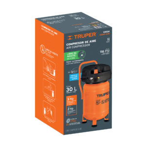 Compresor libre de aceite, 30L, 3HP, vertical, 127V, TRUPER - Imagen 5