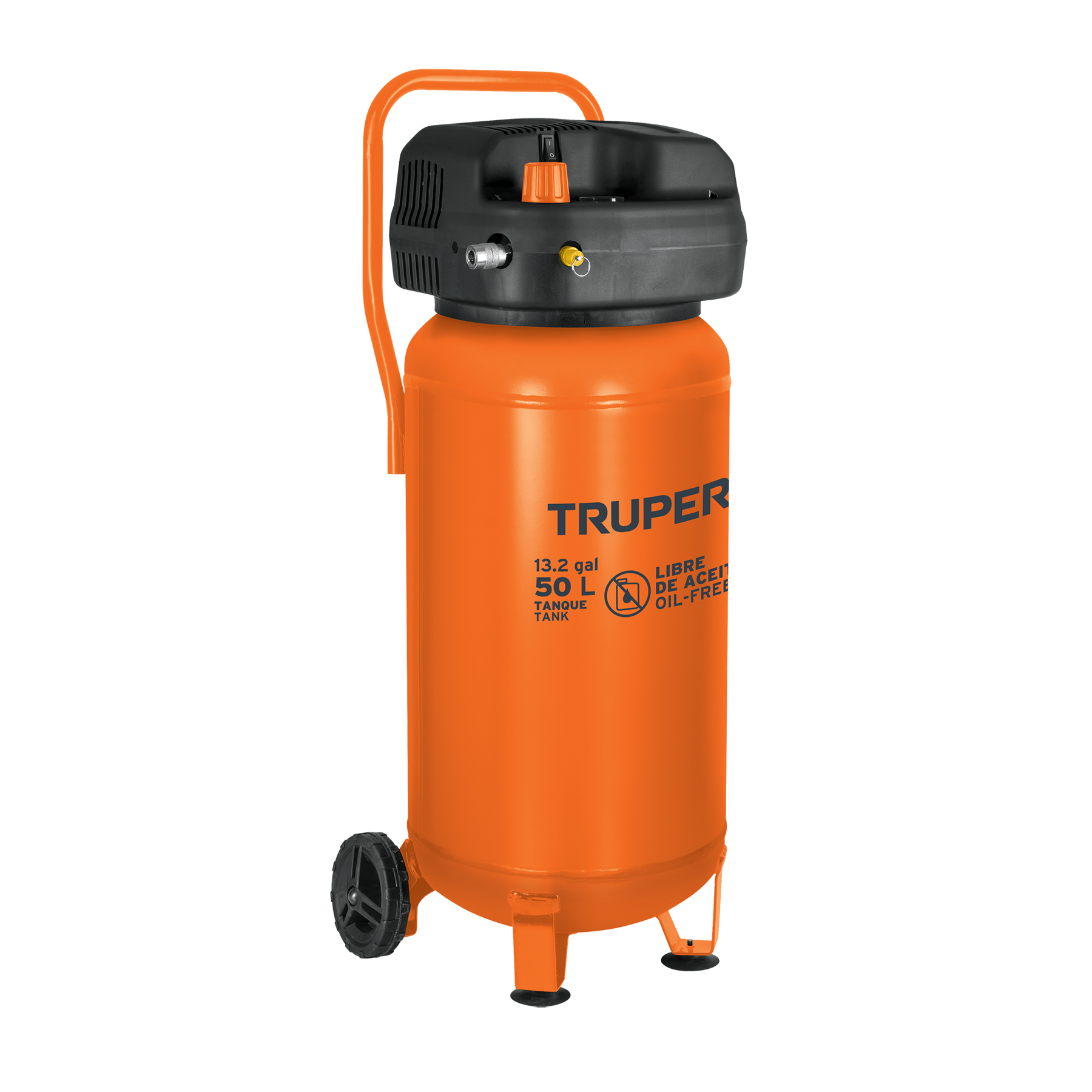 Compresor libre de aceite, 50L, 3HP, vertical, 127V, TRUPER - Imagen 2