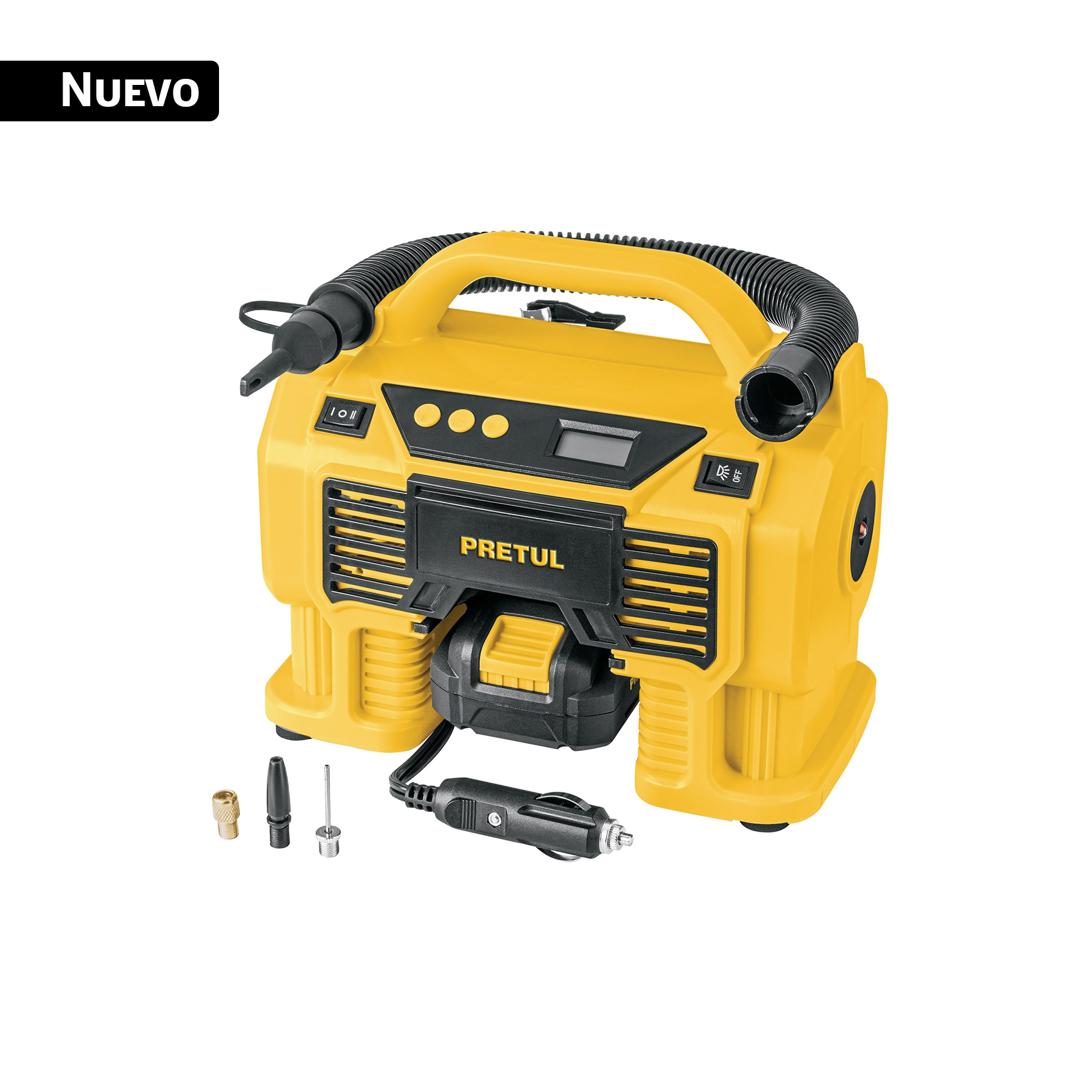 Inflador/soplador para auto, 20V, 1 batería 2Ah, PRETUL - Imagen 2
