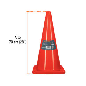 Cono de precaución de 70 cm de PVC, TRUPER - Imagen 3