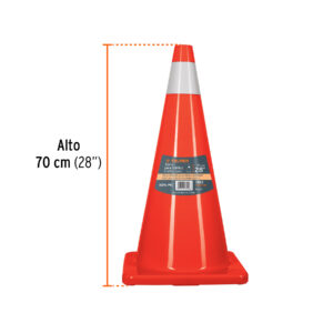 Cono de precaución de 70 cm de PVC con reflejante, TRUPER - Imagen 3