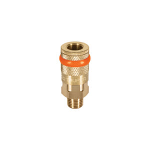 Alternative view of Cople rápido de latón, macho, cuerda 1/4' NPT, TRUPER