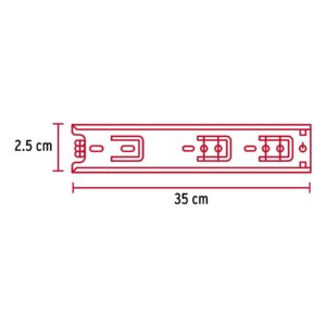 Bolsa con 2 correderas extensión 35 cm p/cajón, ancho 2.5 cm - Imagen 4