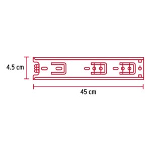 Bolsa con 2 correderas extensión 45 cm p/cajón, ancho 4.5 cm - Imagen 4