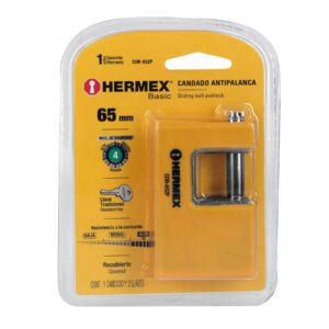 Candado antipalanca 65 mm cuerpo metálico, HERMEX BASIC - Imagen 7