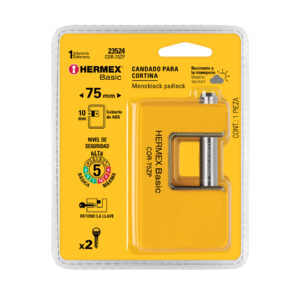 Candado antipalanca 75 mm cuerpo metálico, HERMEX BASIC - Imagen 7