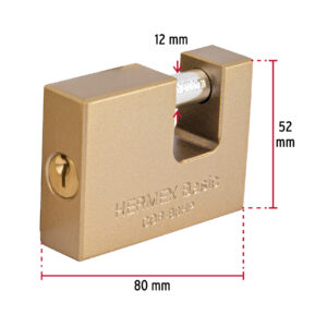 Candado antipalanca 80 mm cuerpo de hierro, HERMEX BASIC - Imagen 5