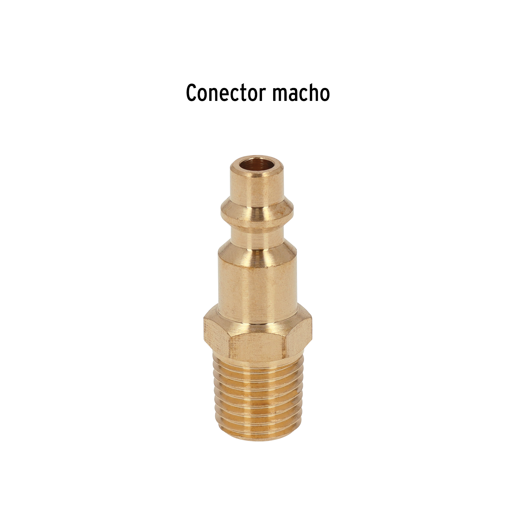Conector rápido de latón, macho, cuerda 1/4' NPT, TRUPER - Imagen 3