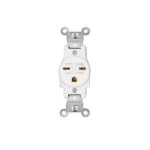 Contacto sencillo, cara de chino, Standard, blanco, VOLTECK