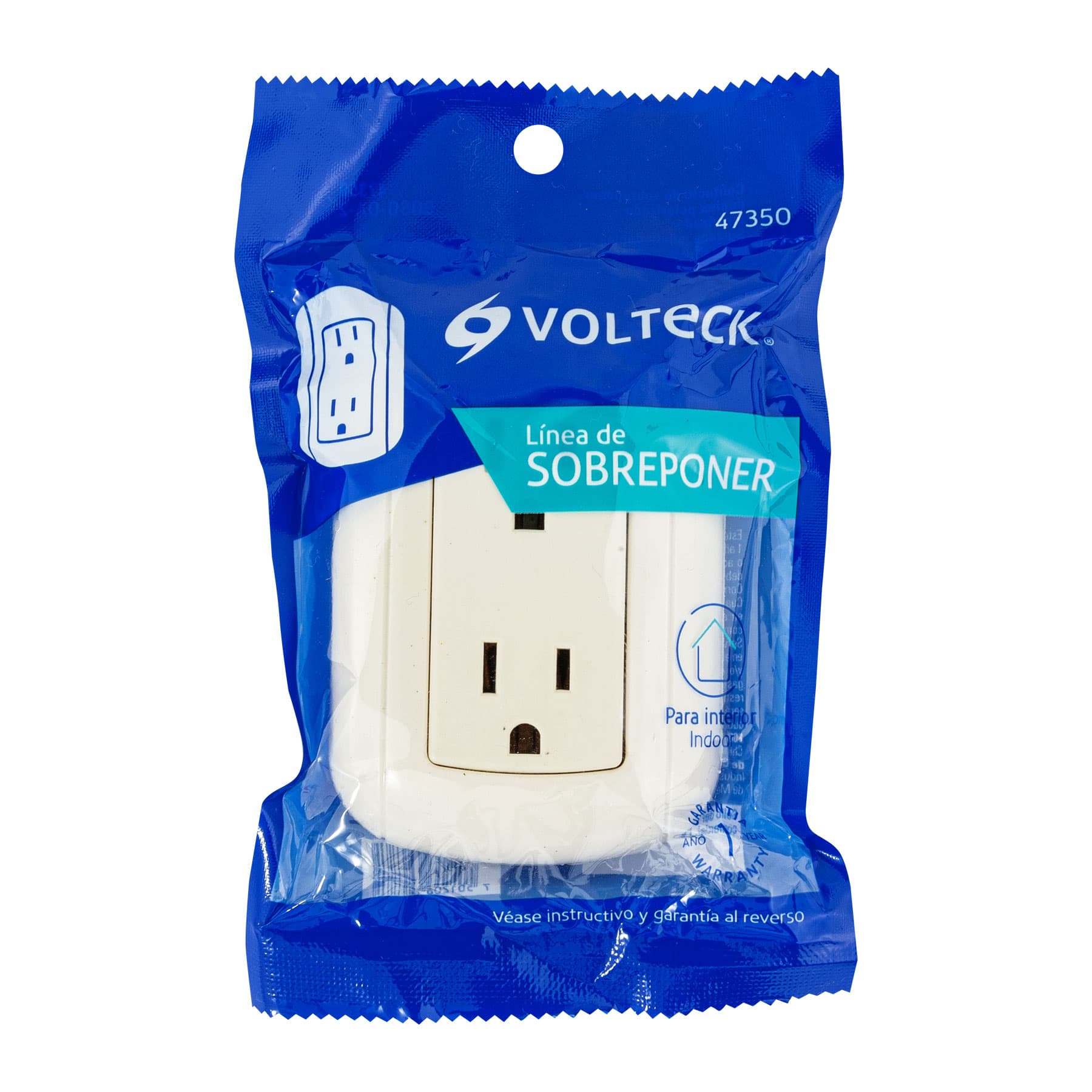 Contacto de sobreponer dúplex 2 polos+ tierra, ABS, VOLTECK - Imagen 6