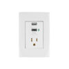 Contacto 2polos + tierra con 2 puertos USB, Oslo, blanco