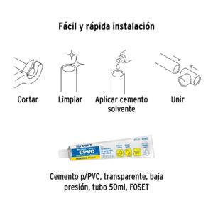Tubo de 2' CPVC hidráulico RD 11, 3m, 3.5kg, FOSET - Imagen 4