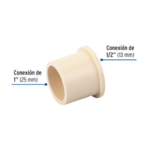 Reducción bushing de CPVC 1' x 1/2', FOSET - Imagen 3