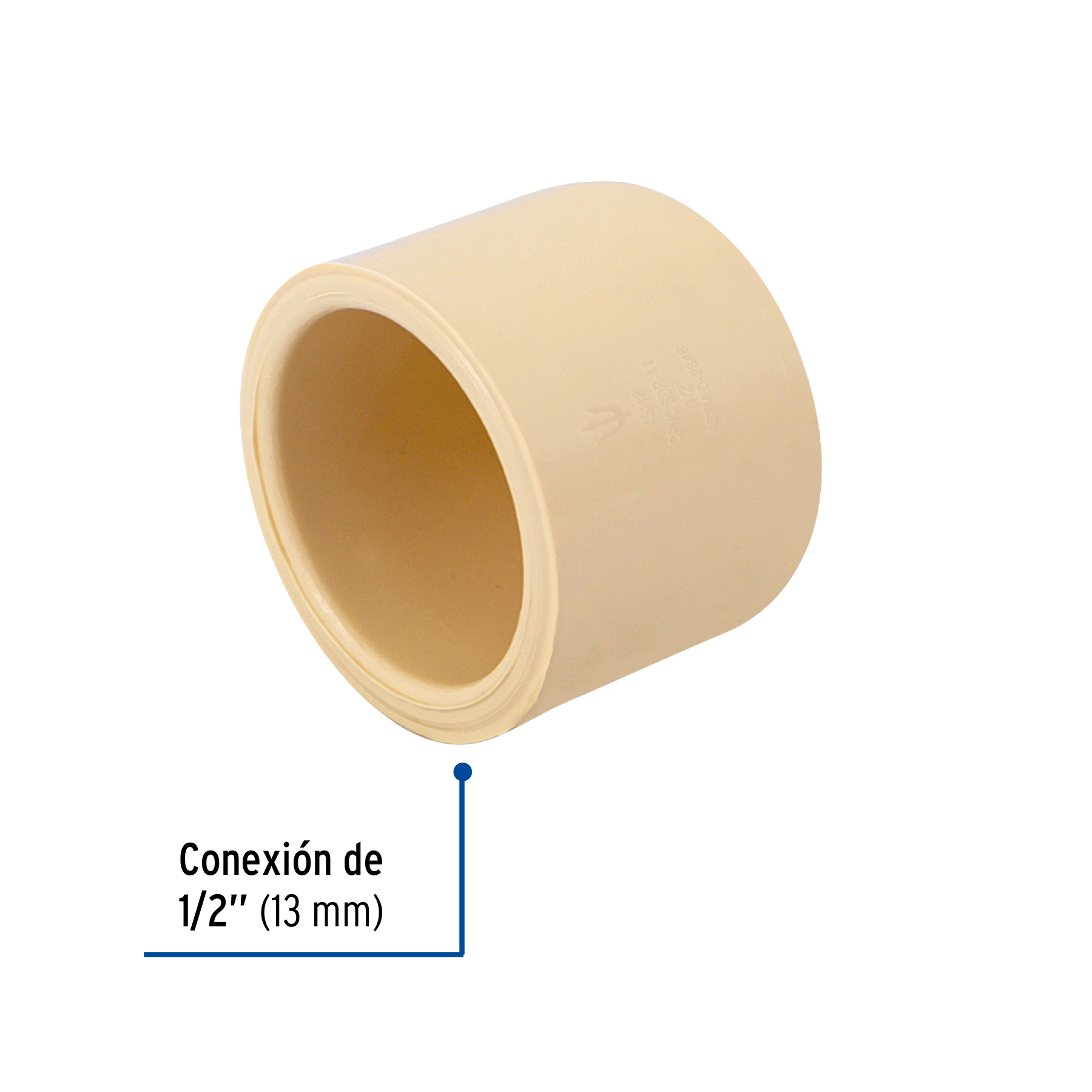 Tapón de CPVC 1/2', FOSET - Imagen 3