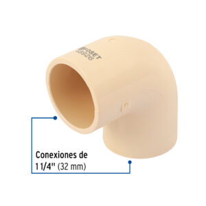 Codo 90° de CPVC de 1-1/4', FOSET - Imagen 3