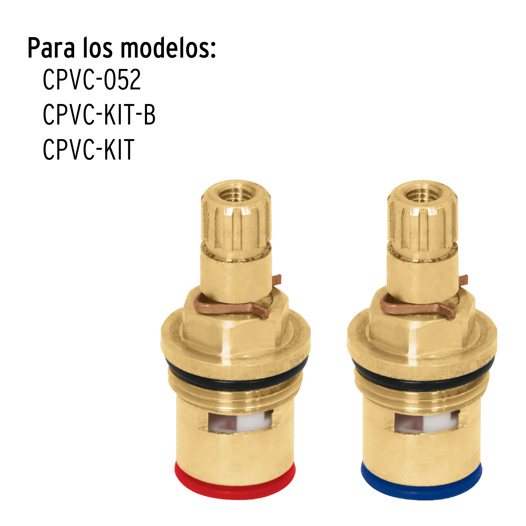 Juego 2 cartuchos cerámicos para llaves de empotrar CPVC - Imagen 3