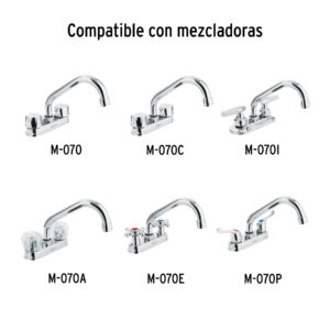 Cuello largo para mezcladora de lavabo, cromo, BASIC - Imagen 5