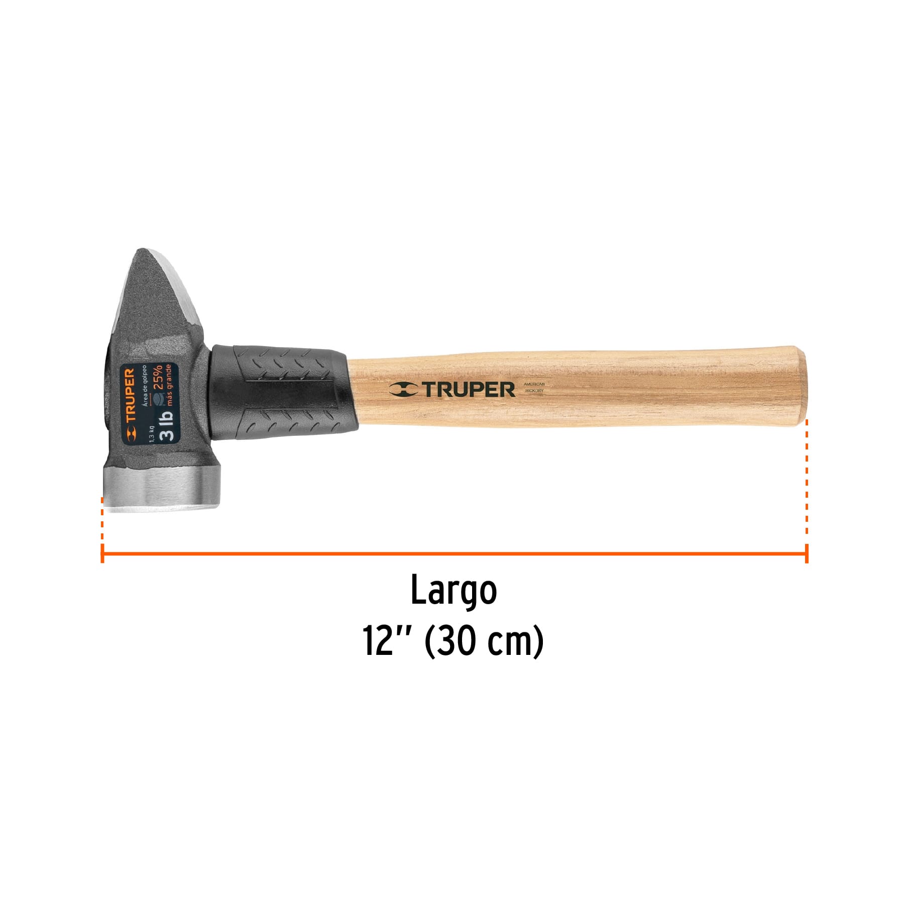 Marro para herrería 3 lb mango 12', TRUPER - Imagen 4