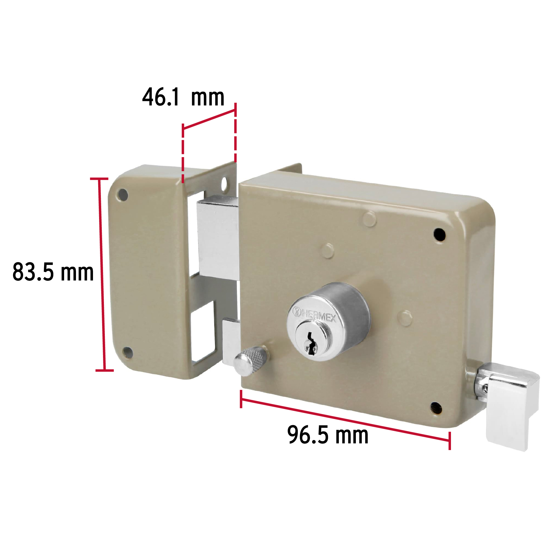 Cerradura sobreponer izq instala-fácil, blíster, BASIC - Imagen 7