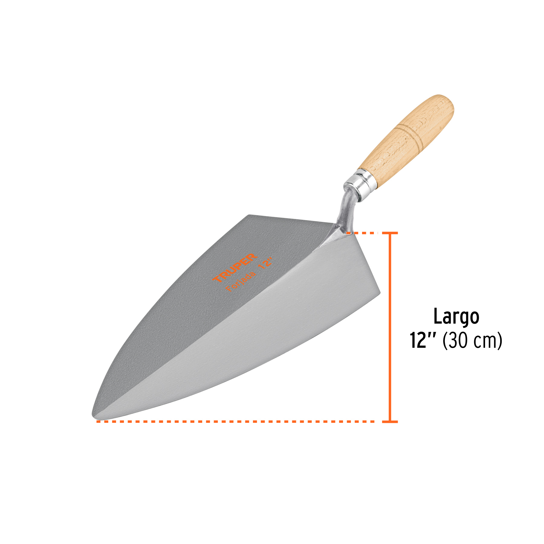 Cuchara para albañil 12' forjada tipo Filadelfia, TRUPER - Imagen 4