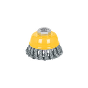 Alternative view of Carda copa 3' alambre trenzado grueso, eje 5/8'-11, PRETUL