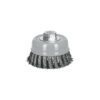 Carda copa 4' alambre trenzado grueso, Multi-rosca, TRUPER