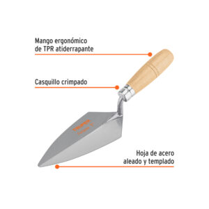 Cuchara para albañil 7' forjada tipo Filadelfia, TRUPER - Imagen 3