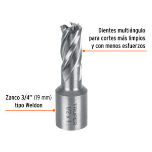 Cortador anular de 1/2' x 1', TRUPER - Imagen 3
