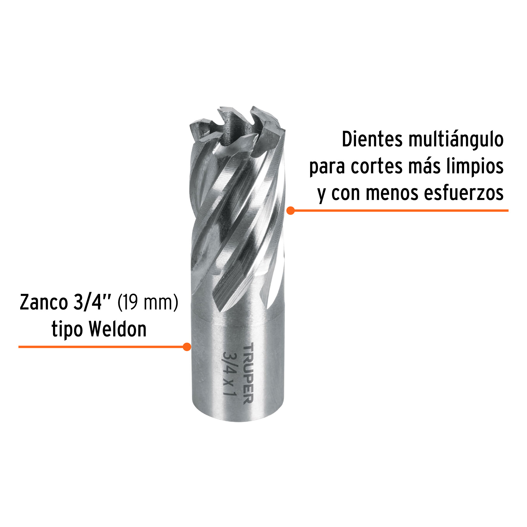 Cortador anular de 3/4' x 1', TRUPER - Imagen 3